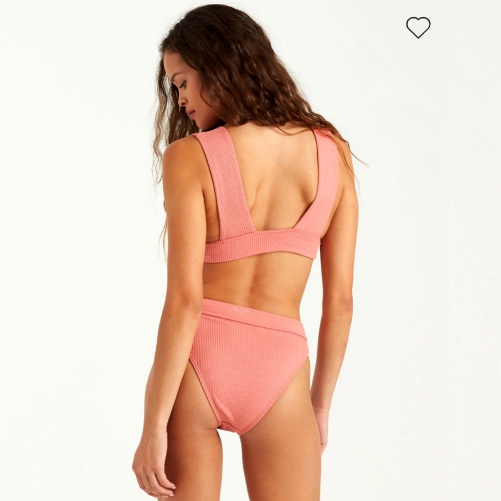 Billabong Sand Dunes Ribbed Bikini Set Dusty Rose - Picture 11 of 15